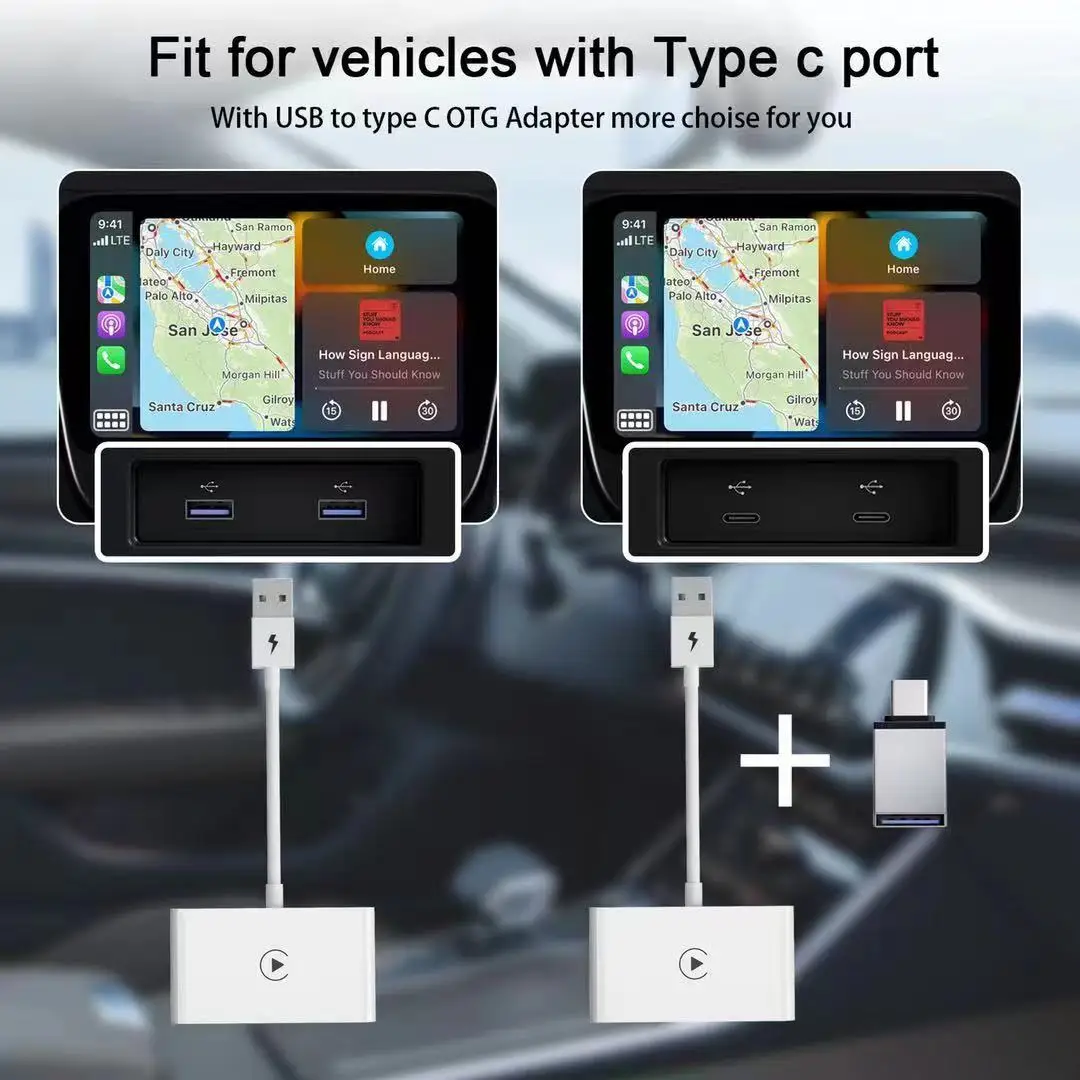 High Quality Portable Wireless Carplay Dongle for iPhones Wireless Carplay AI Box
