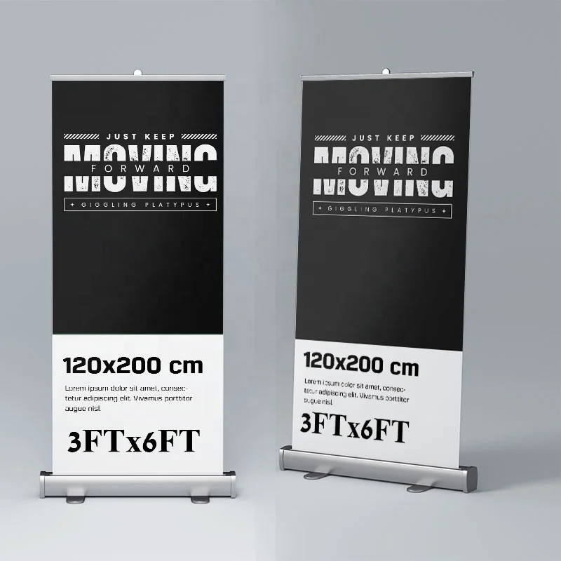 MELEX roll up banner stand Advertising Banner Stand up ee Aluminum Screen Retractable Banners