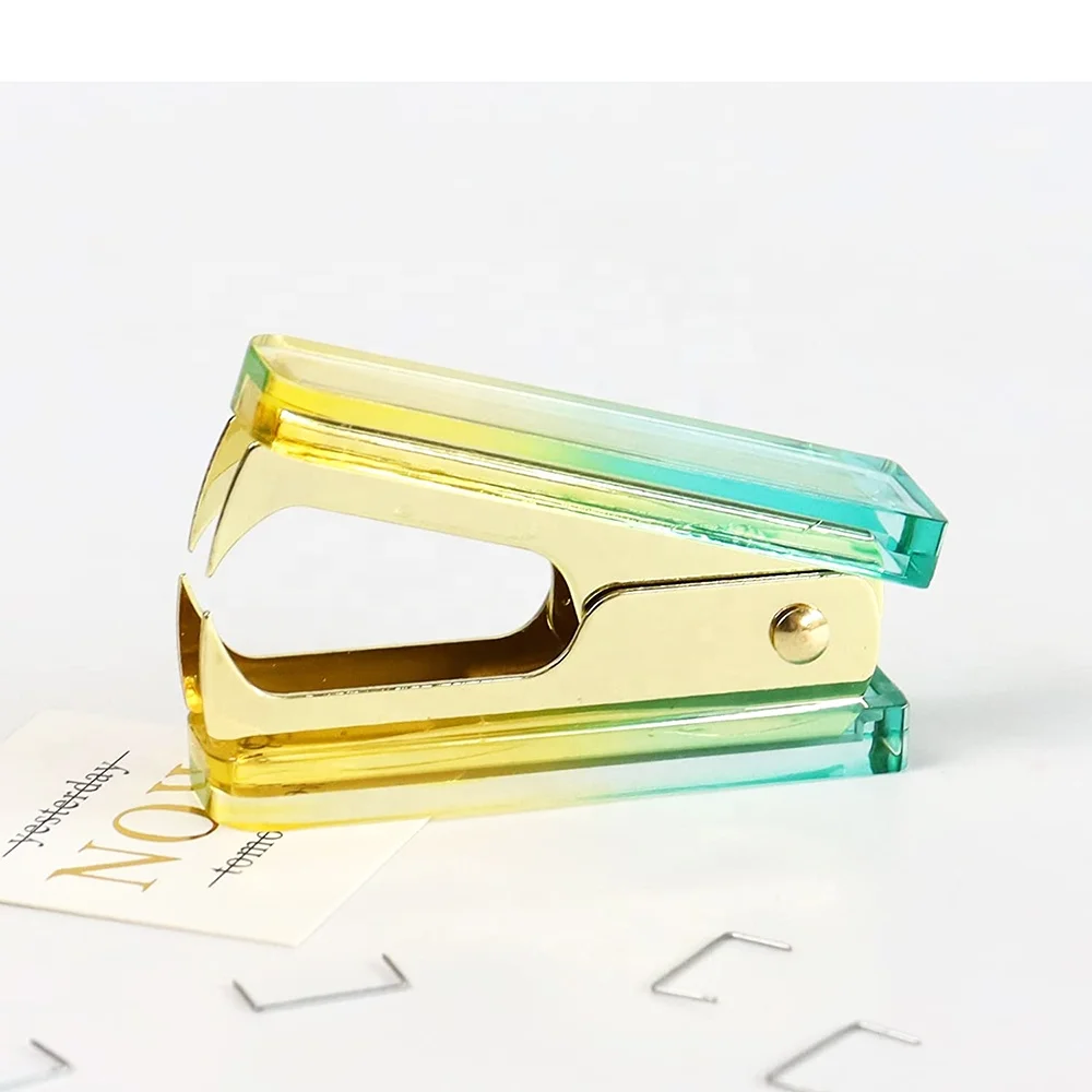 Metal Jaws Stationery Plastic Staple Removers Multi Colors Acrylic Staple Puller Stapler Remover