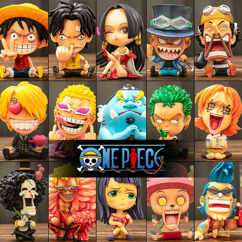 16 Style Anime Luffy Zoro Ace Character Model Decoration Collection Toy Action Figure