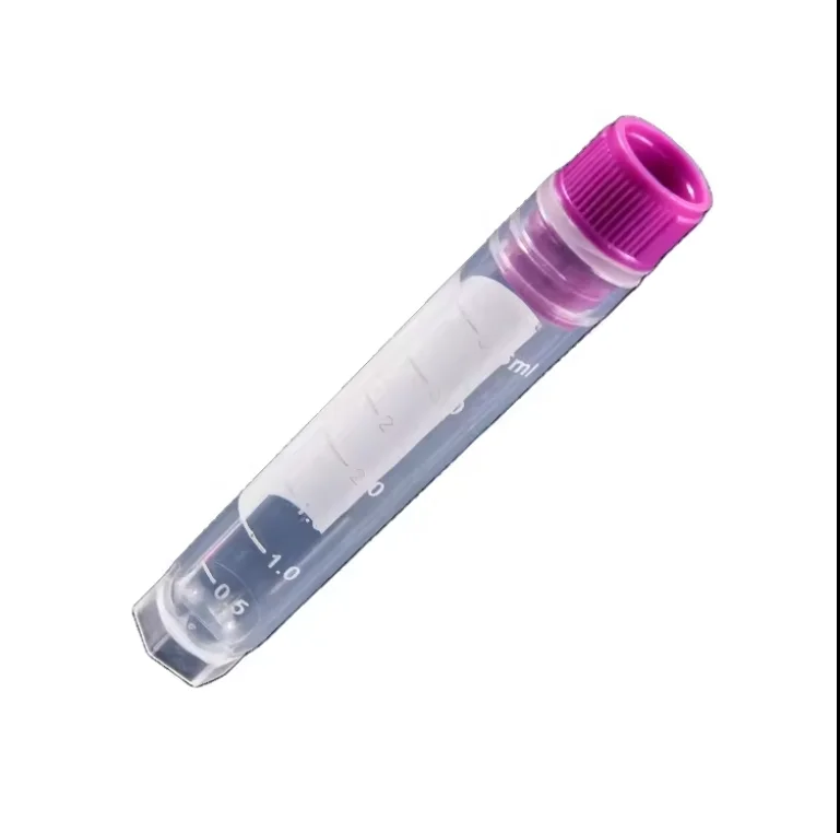 Laboratory Equipment Medical Disposable No DNase Transparent Sterile 2.0ml Cryo Tube