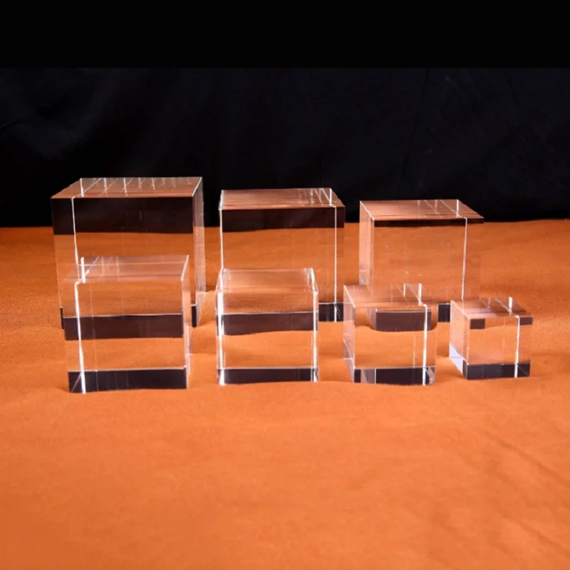 Clear Crystal Cube K9 Optical Glass Block Blank Table Ornament Gift Wholesale