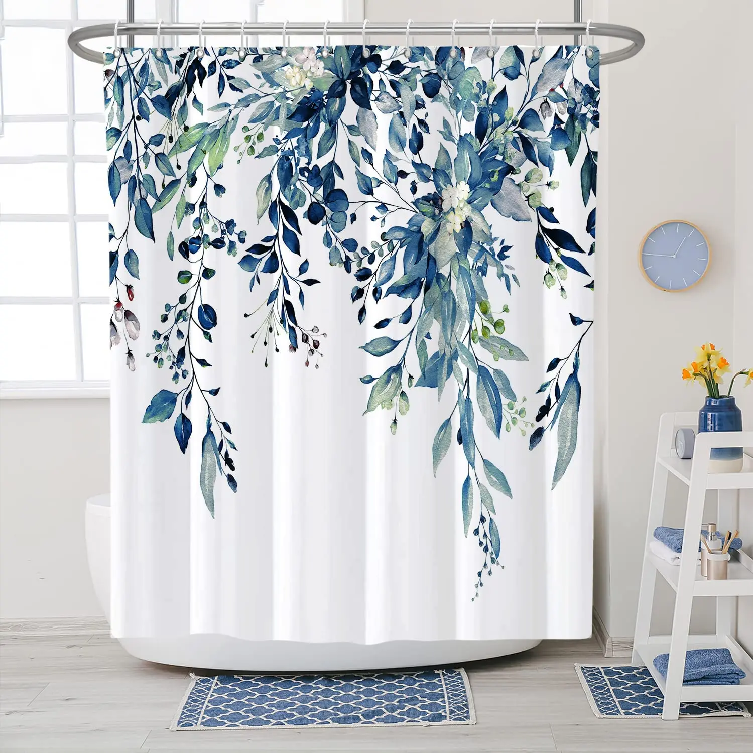 2023 Custom 3d Printed Polyester Fabric Odorless Waterproof Hotel Home Bath Shower Curtains for Bathroom