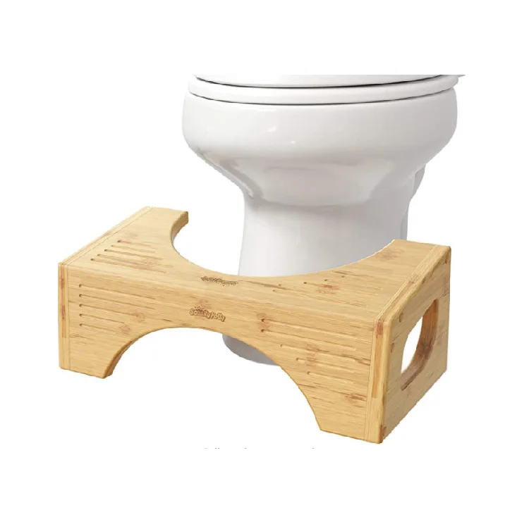 Bamboo Toilet Stool Non-Slip Squatting Toilet Step Stool