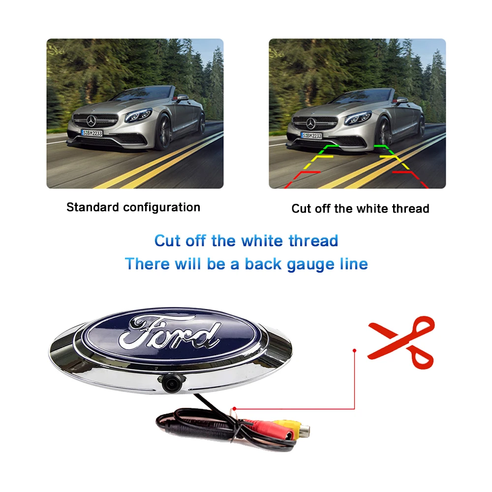 For Ford Ranger Taurus Fusion T8 XLT Edge F150 F250 F350 Car Third Brake Light Camera Rear View Reverse Back Up Parking Camera