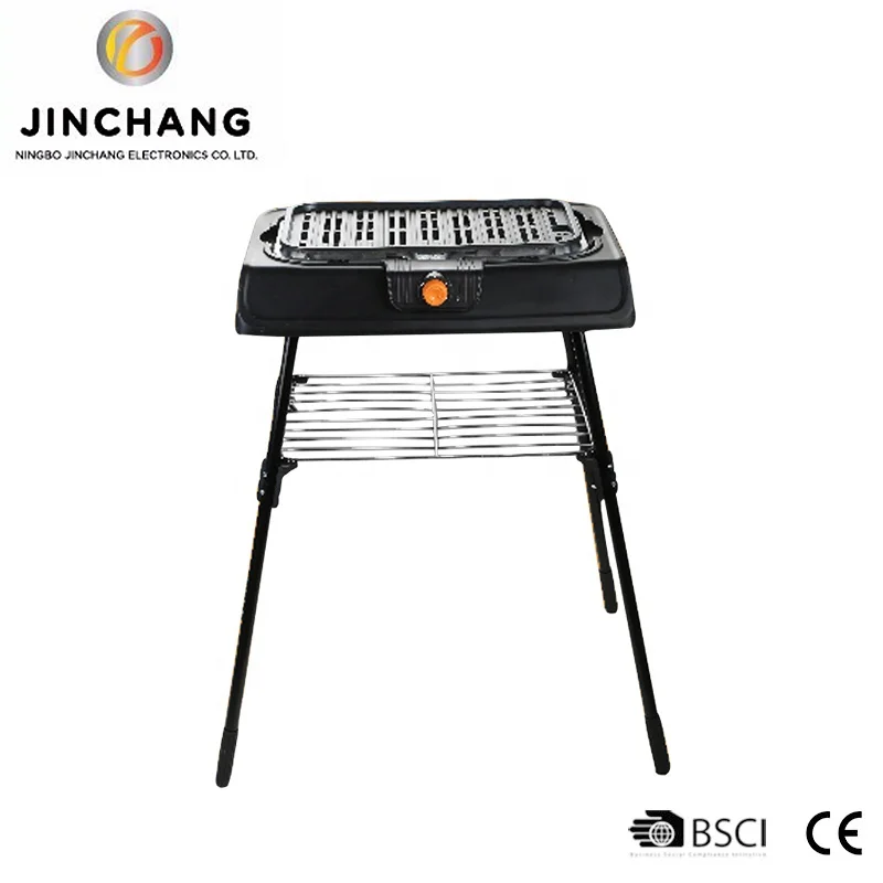 
2000W Outdoor Smokeless Electric BBQ Grill With Stand 