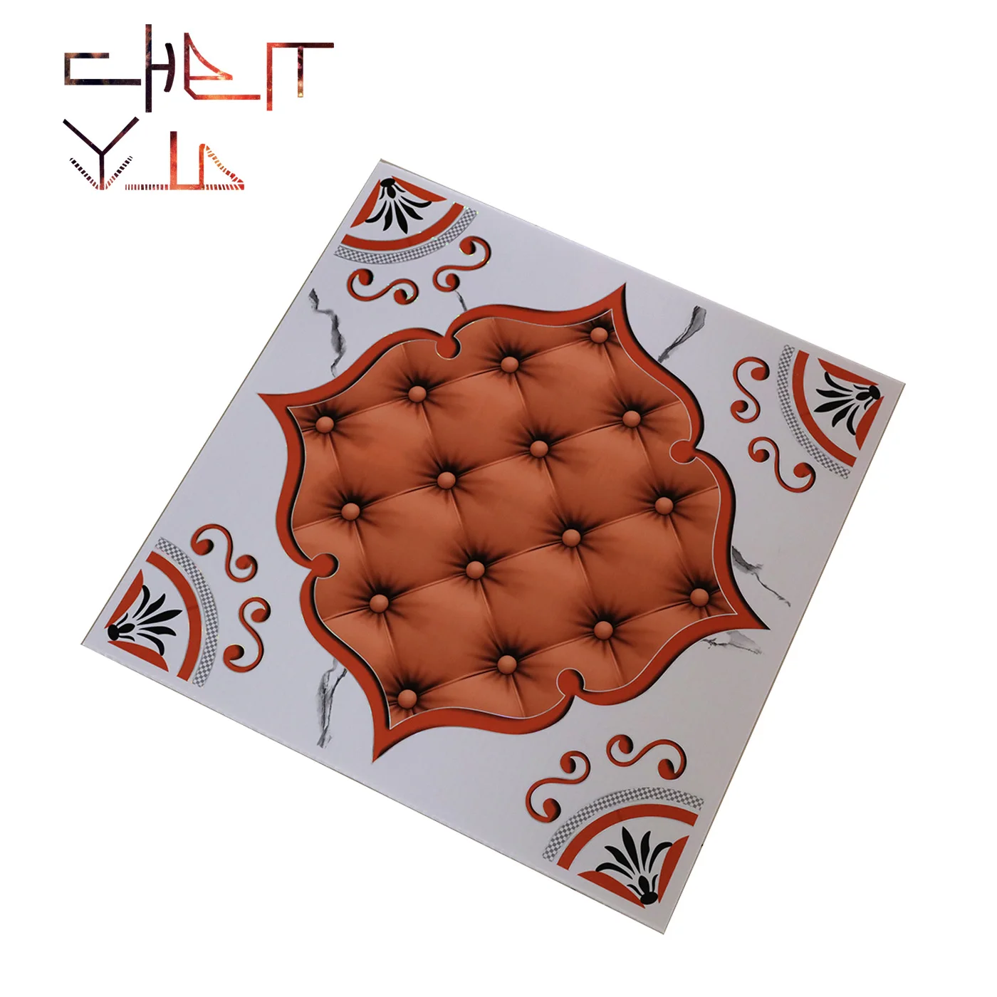 2 by 2 feet 60cm square pvc false ceiling gypsum tile hot stamping pvc sky ceiling drop roofing