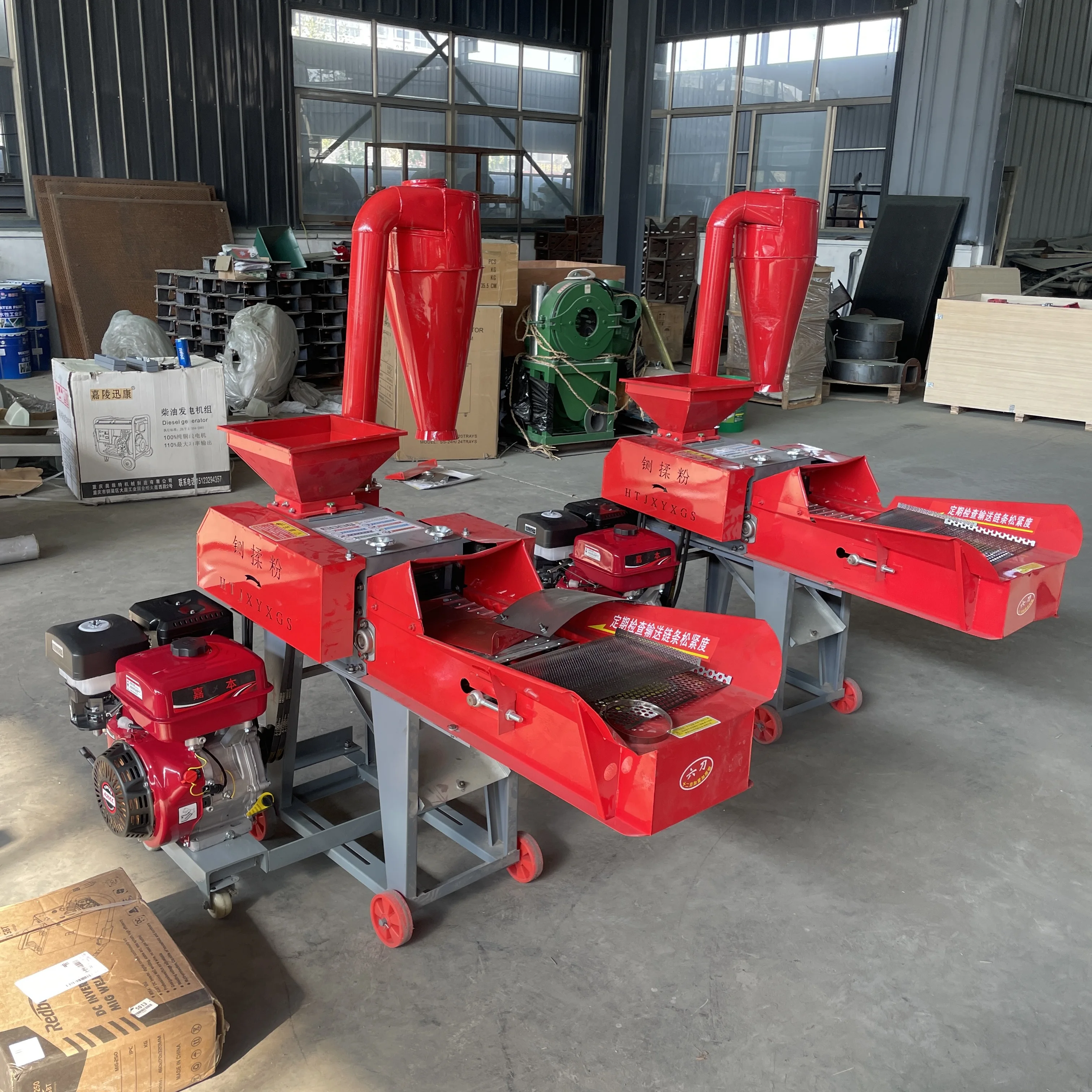 Agriculture Grass Crusher Chaff Straw Cutter Animal Feed Material Cutting Corn Grain Grinding Crushing Milling Machinery