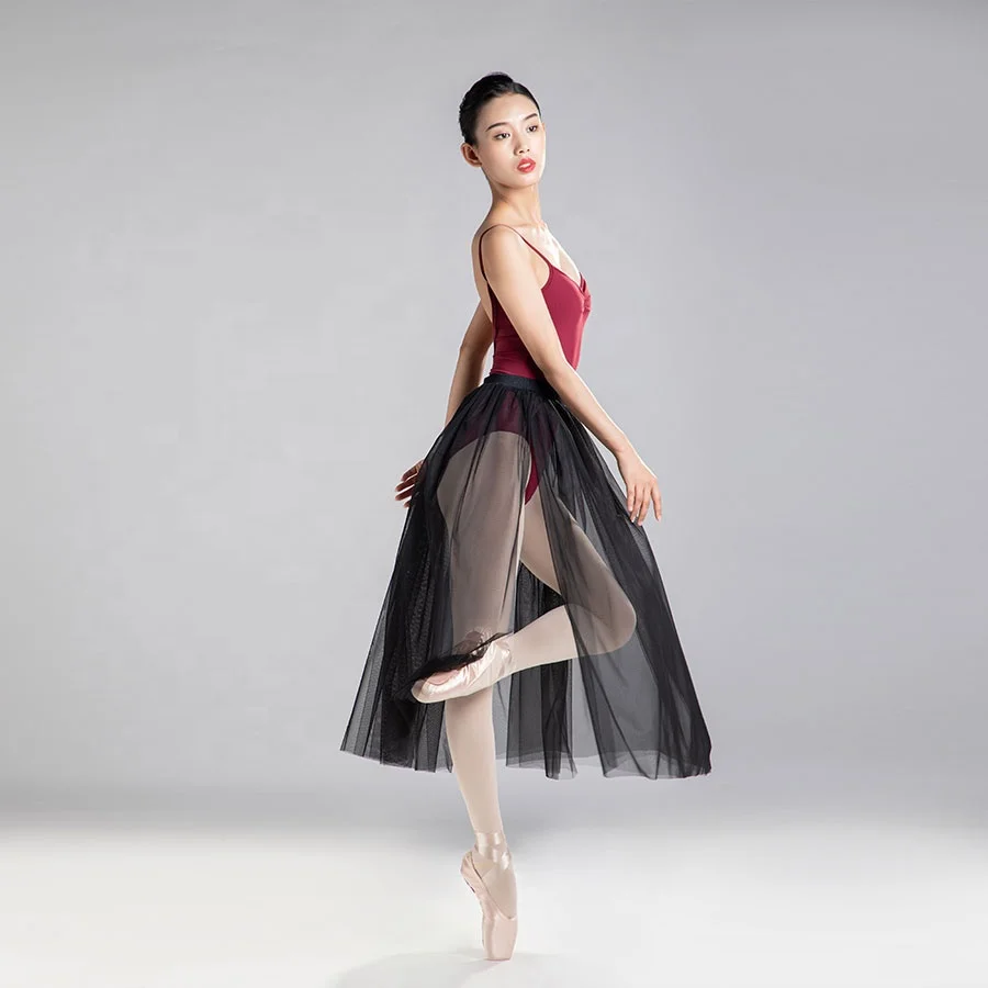 Wholesale White Ballet Romantic Half Long Tutu Skirt