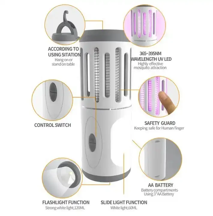 Dayoung DYT-Y8 2 In 1 Outdoor Mosquito Killer Lamp Torch With Aa Battery
