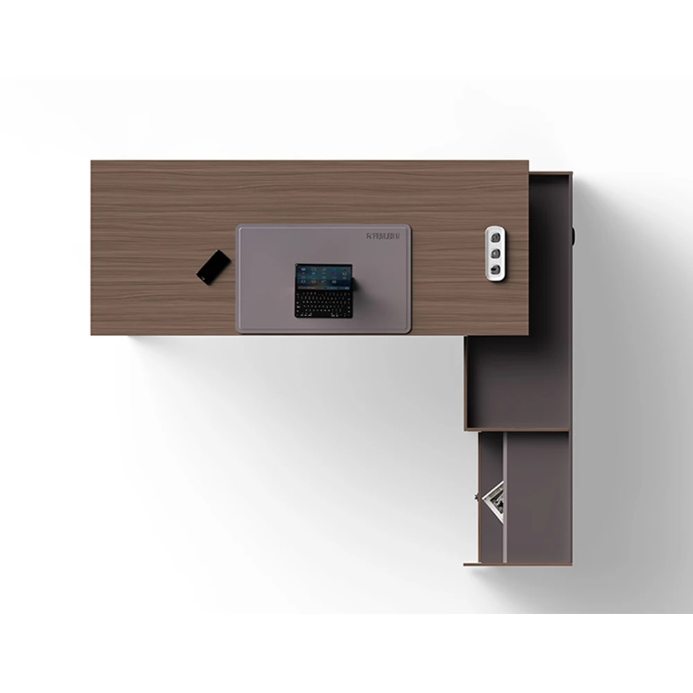 Commercial Director Manager Office Workstation Desk Furniture L Shape Minimalist Executive Office Desk With Drawer
