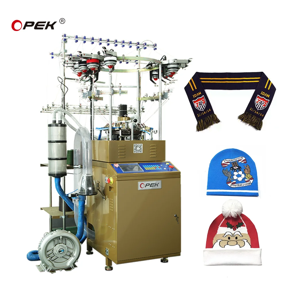 High speed fully computerized jacquard wool beanie knitting machine for sale