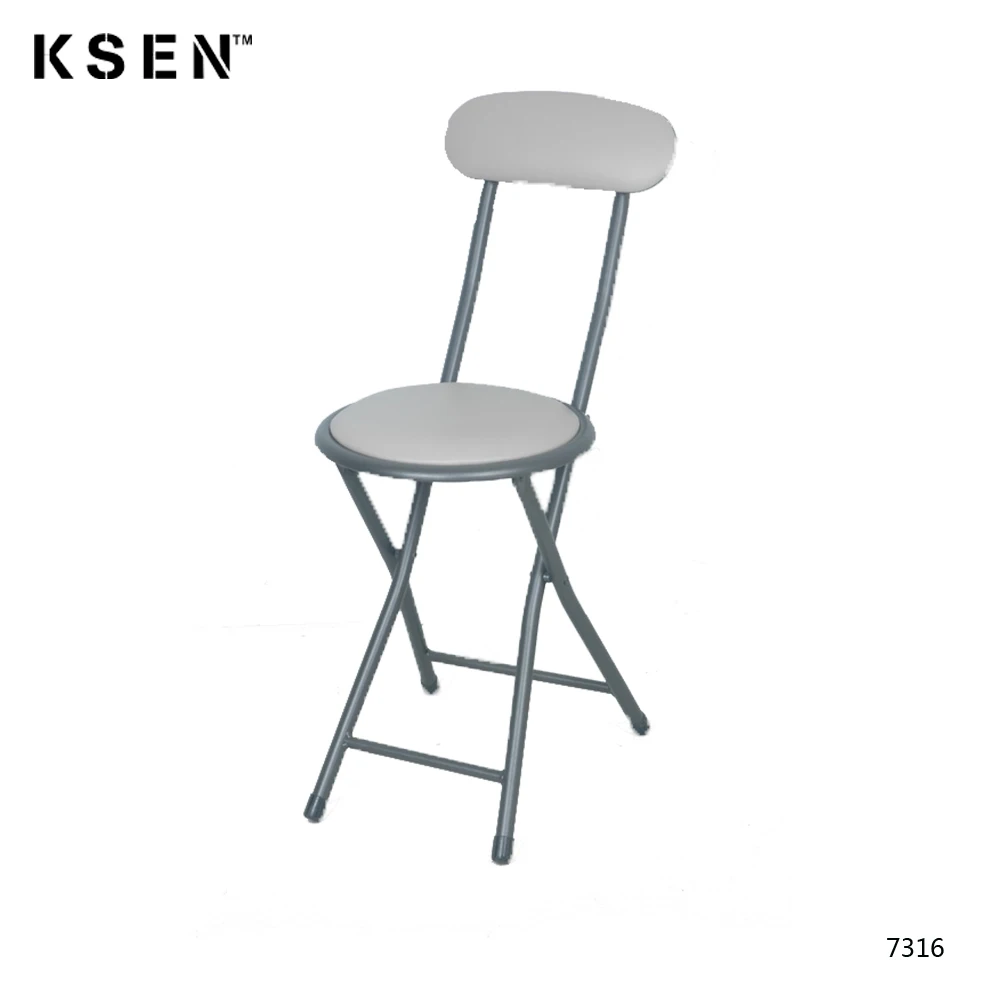 Newest folding round party wholesale portable folding chair outdoor  tables and chairs custom colorful retro metal folding chair