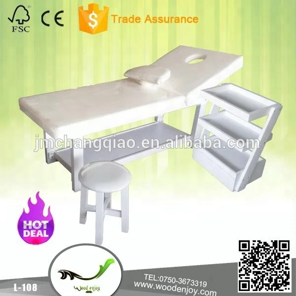 Деревянная тележка для оборудования для спа-салонов и тележка для спа-процедур 3916 #