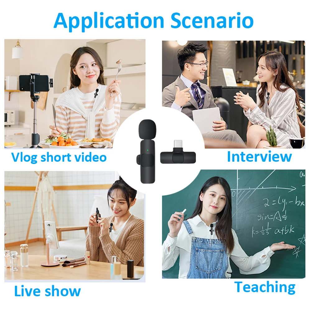 Lavalier microphone K8 K9 K35 wireless mobile live broadcast rechargeable mobile phone microphone