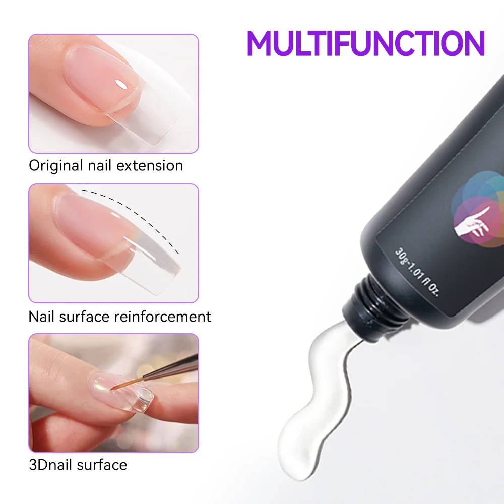 Factory Private Label Gel Nail Buildering UV LED Soak Off Buildering Nail Extension Gel Lacquer Custom Logo Acrylic Uv Hard Gel