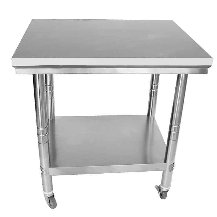 Kitchen workbench scratch-proof rust-proof metal stainless steel workbench  with casters