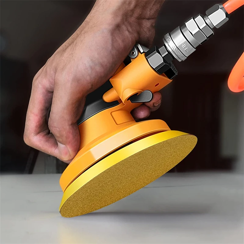 6inch 150mm Aluminum Oxide Gold PSA Sanding Disc 240# Yellow PSA Self Adhesive Sanding Discs with Tabs