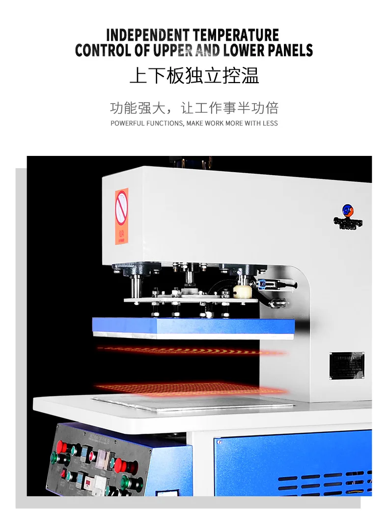 Factory Hydraulic Double-heating T-Shirt Print Machine 3D Concave and Convex Embossing Machine 3D Stamps for Leather Clothes