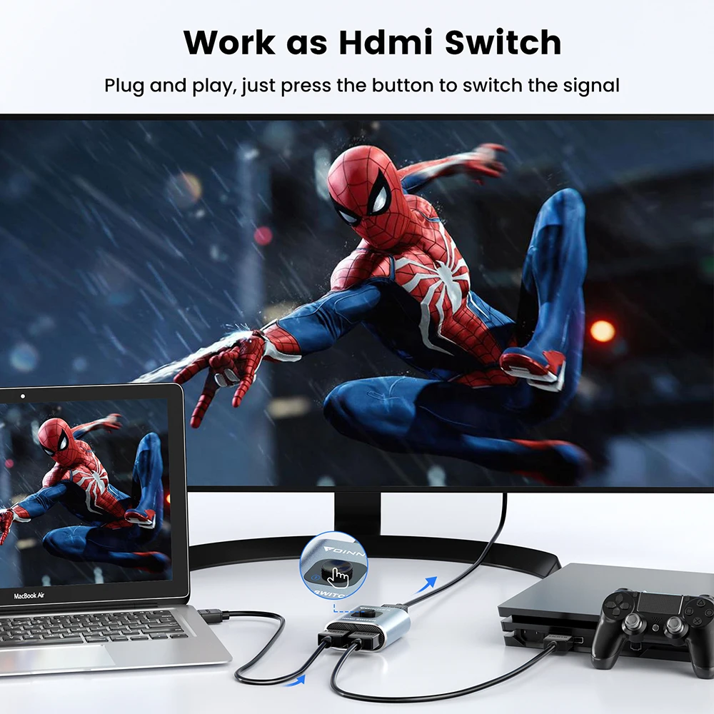 FOINNEX 4k 30Hz hdmi converter hdmi switcher converter hdmi for laptop desktop ps3 ps4