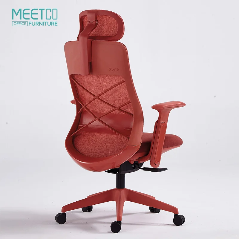 Modern high back mesh lumbar support adjustable headrest ergonomic swivel office executive chair wholesale
