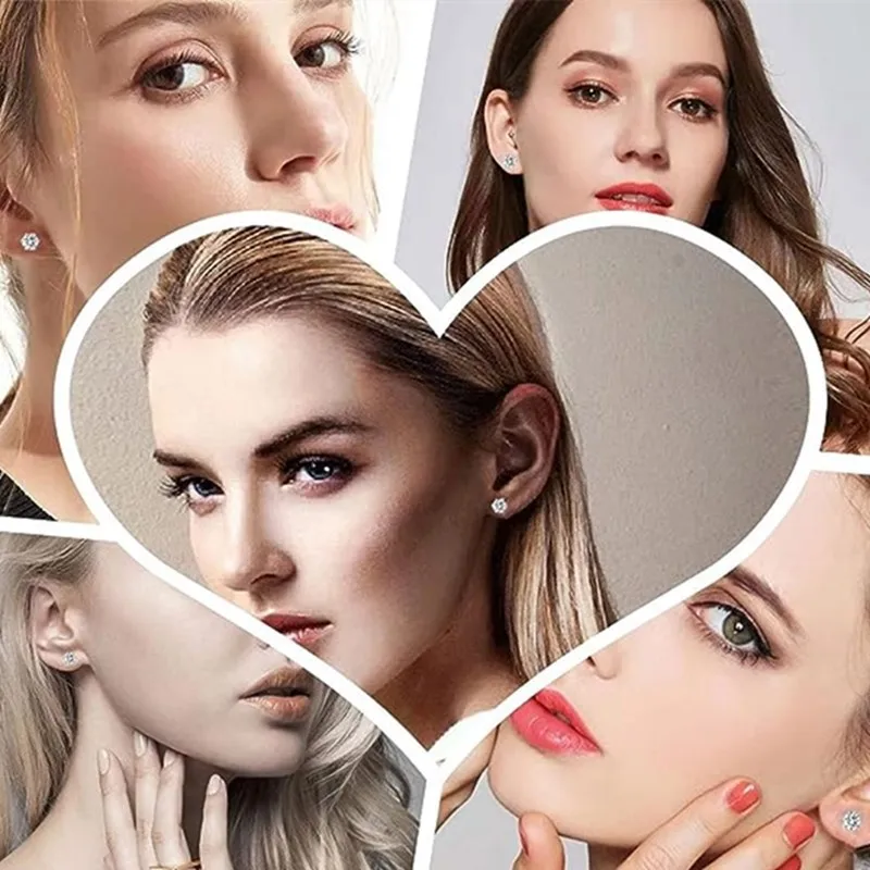 Wholesale Stainless Steel Magnetic Clip-On Earrings with Various Zircon Colors for Men & Women | Non Piercing Jewelry