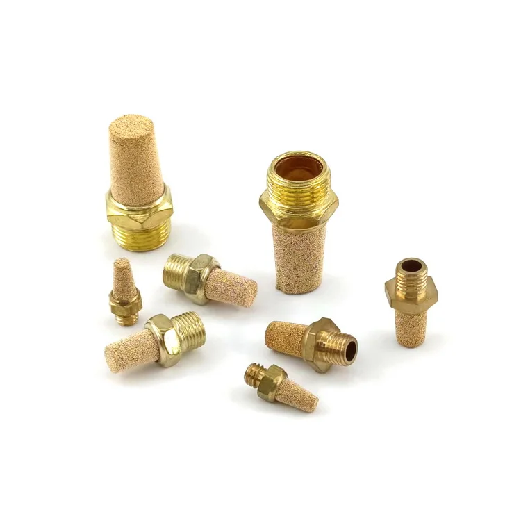SNS PSB Series factory solenoid silencer BSL brass pneumatic silencer air manifold valve silencer