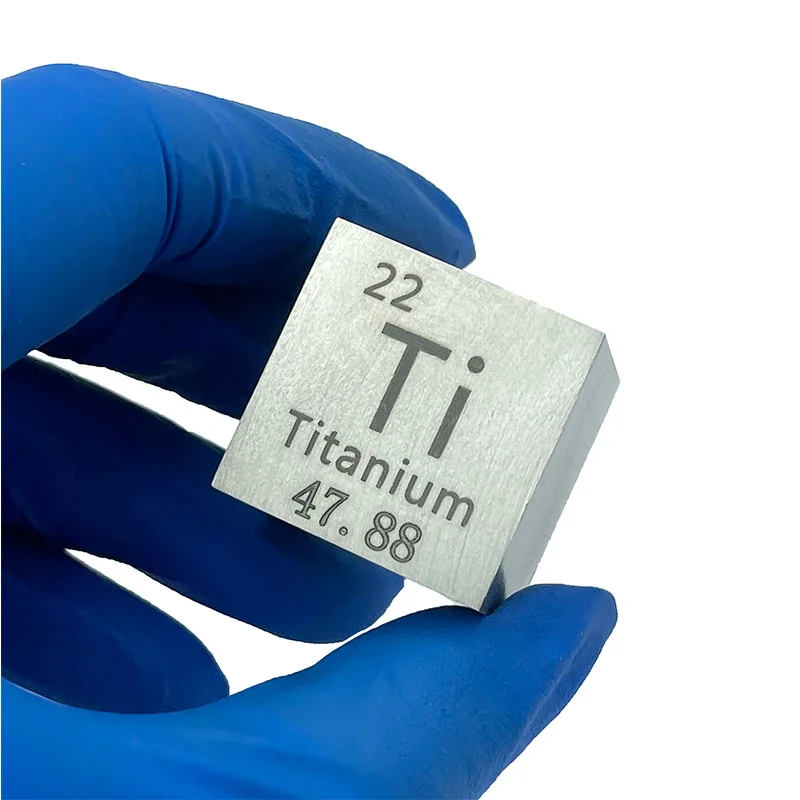 High Density Titanium Cubes 99.9% 0.4' 10mm High Density Ti Titanium Cube for Elements Collections