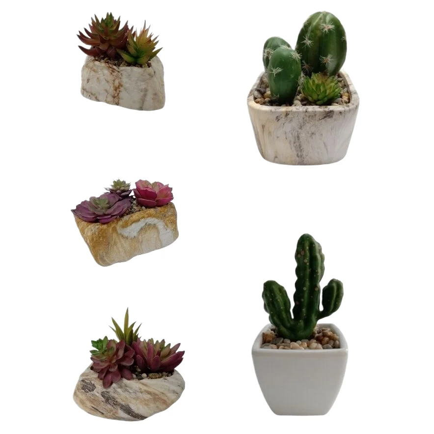 Decorations cactus bonsai living room floor simulation green plant cactus column decorative potted plants
