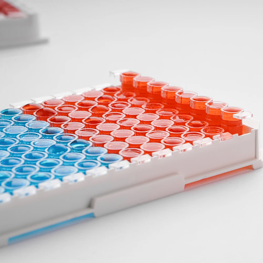 ПЦР Elisa пластинчатый герметик нестерильный плоский полистирол Microplate