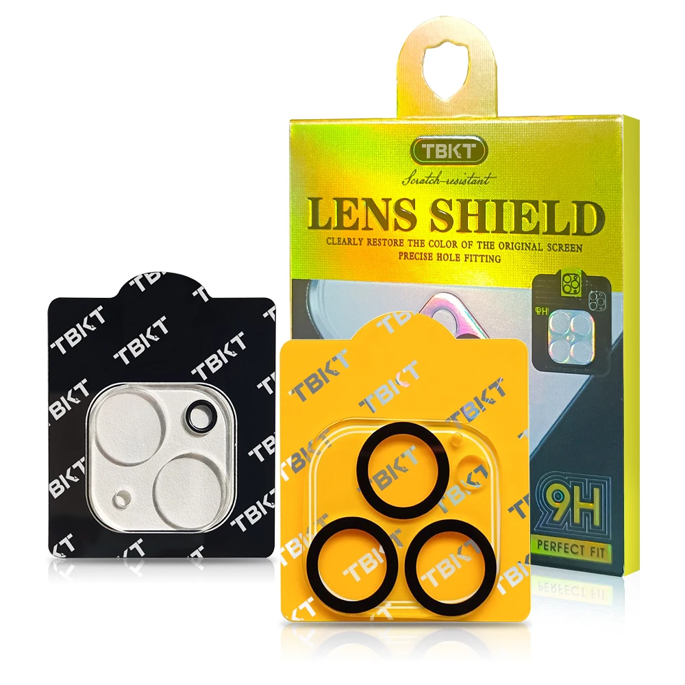 High aluminum 3D Camera Protector For iPhone 14 13 12 11 Camera Lens Protector Tempered Glass Screen Protector