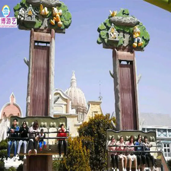 Jumping park thrilling rotate free fall drop tower  drop tower amusement rides for sale entertainment equipment jumping
