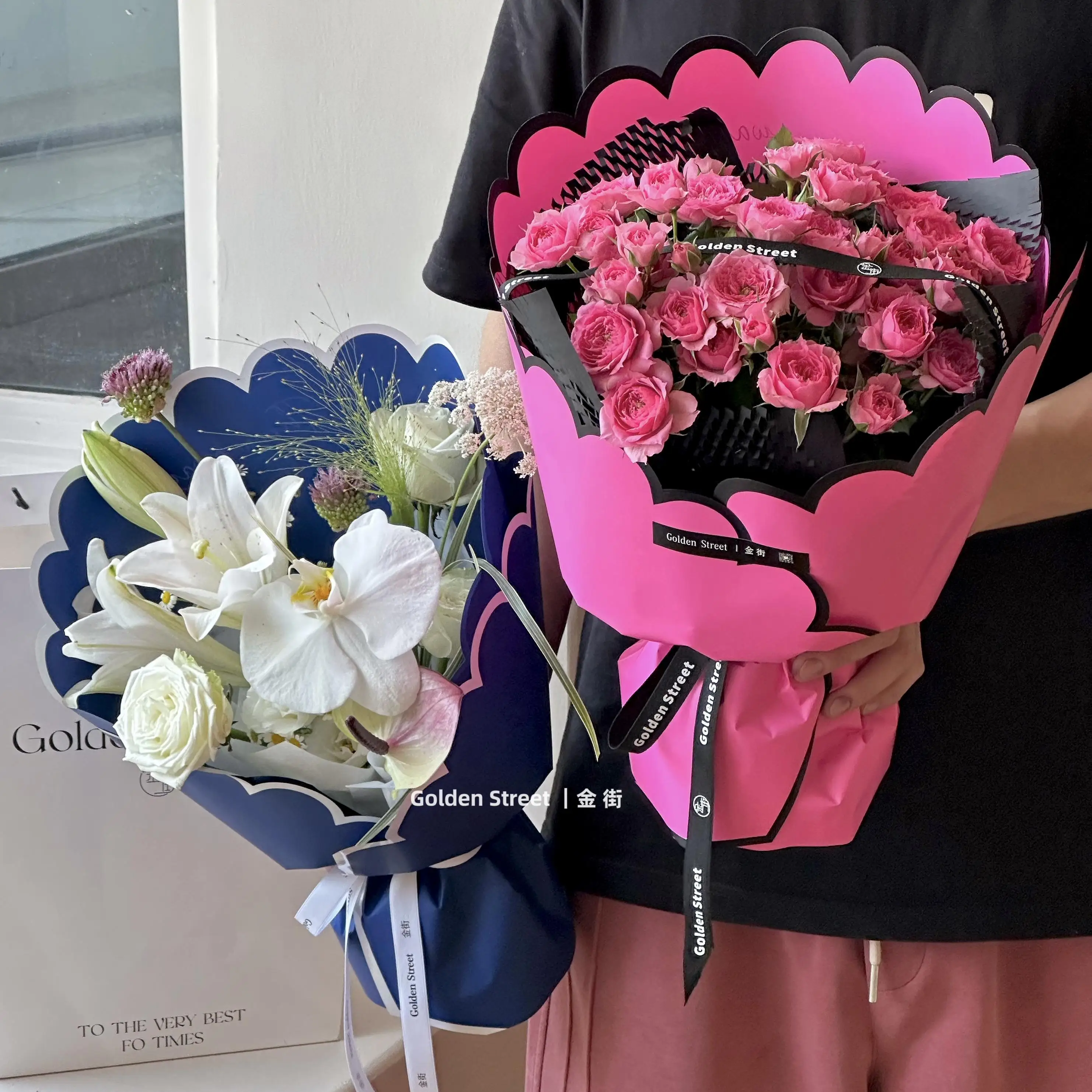 New arrival Creative 10pcs/bag Wavy  Wrapping Paper Waterproof Wrapping paper for florist