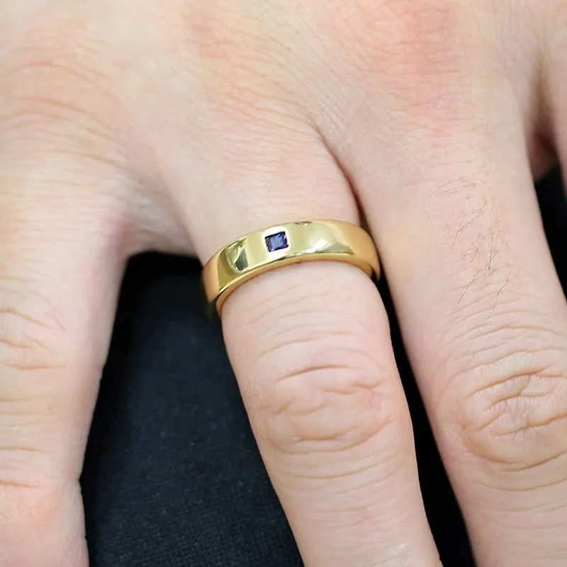 Simple Girls Wedding And Engagement Minimalist Jewelry Gold Plated Rings For Women And Men S925 Sterling Silver Aperture Ring