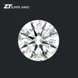 Round synthetic diamond pure carbon seeds polished white diamonds 1.5 carat