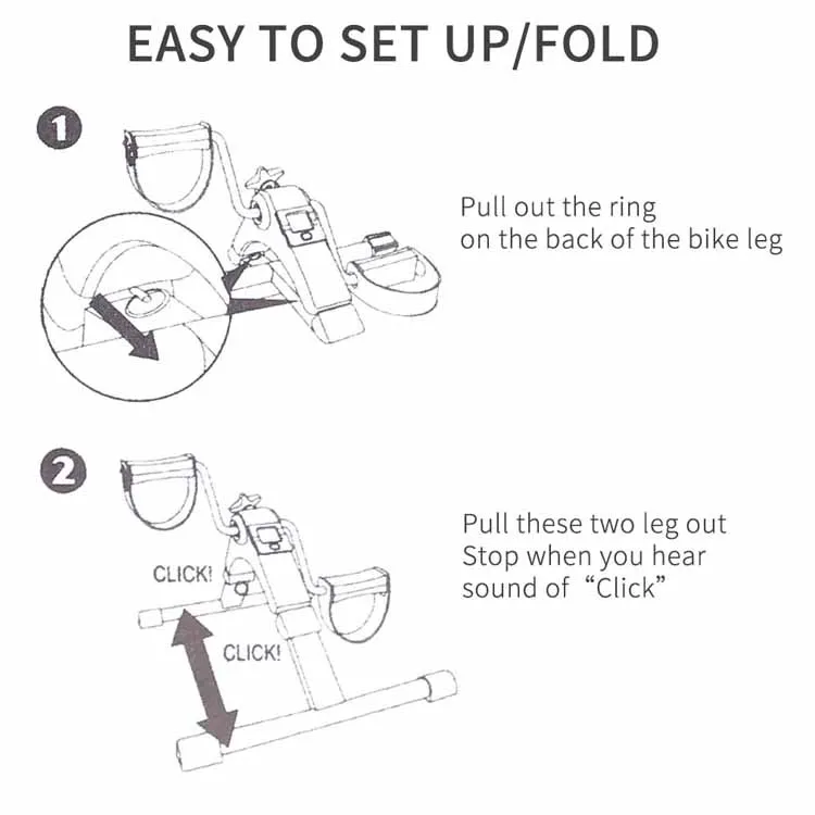 Portable Foot Peddler Folding Rehabilitation Pedal Exerciser Mini Exercise Bike