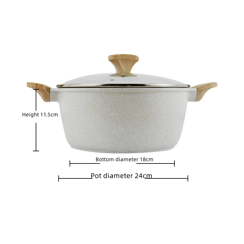Nonstick Die Casting Stock Pot Casserole with Induction Bottom