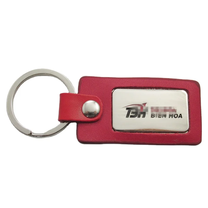 
Creative marvel custom 3D Wholesale Genuine leather keyring design engrave metal key chain 