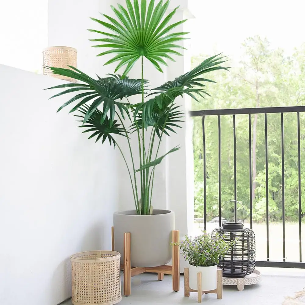 
Artificial large trees faux bonsai california palm home decoration artificial plant with pot 1.2m 1.6m 1.8m 