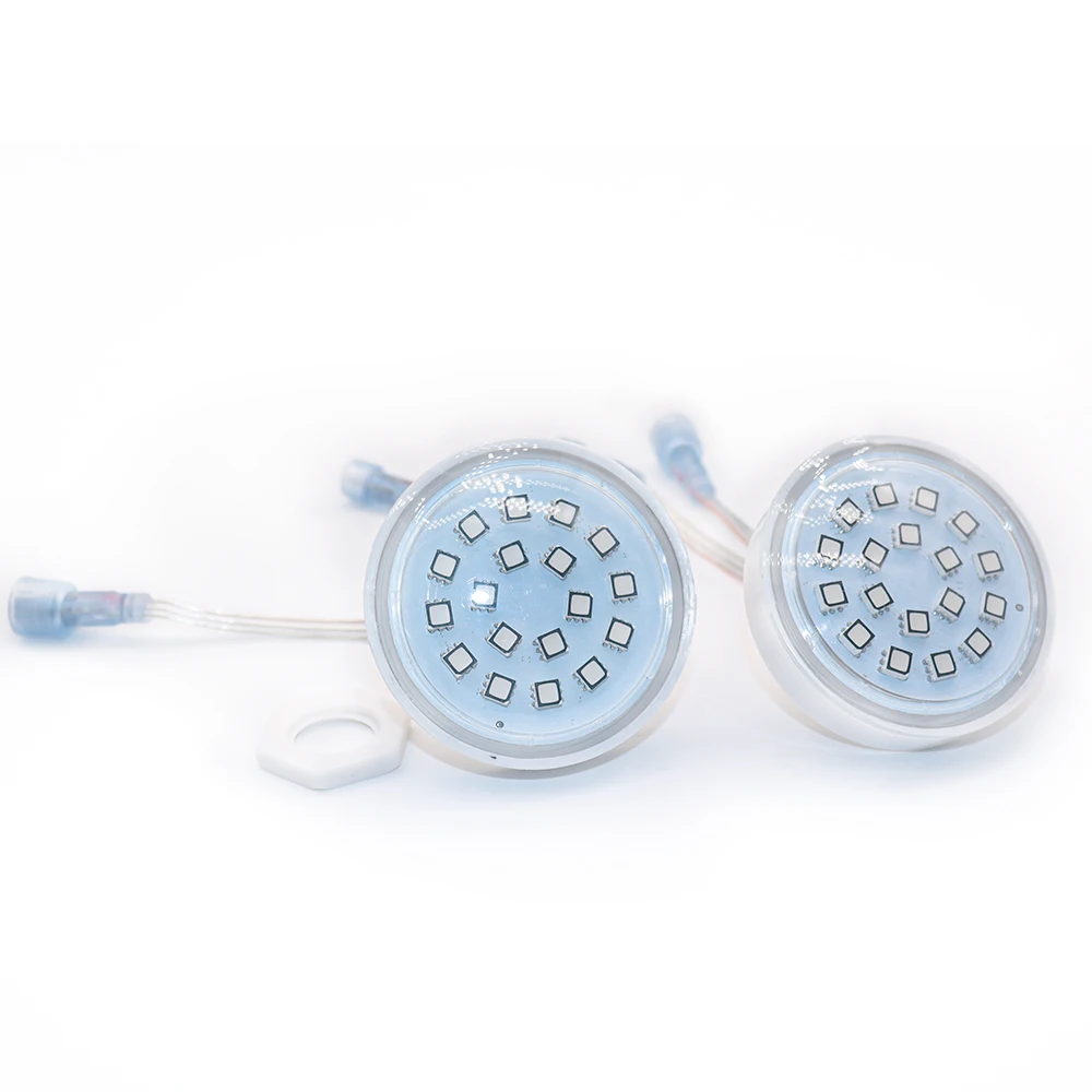 Magic Color 60mm Addressable LED Pixel Light 18 SMD 5050 IP65 DC24V Plastic & PC Body for Theme Park Amusement & Lighting