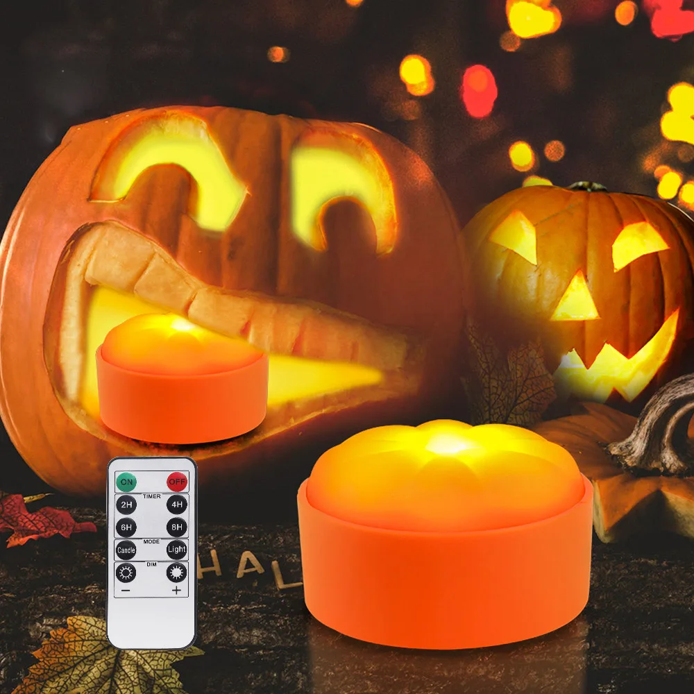 Halloween Easter Pumpkin Glowing Night Light Battery Operate LED Candle for Party Decoration