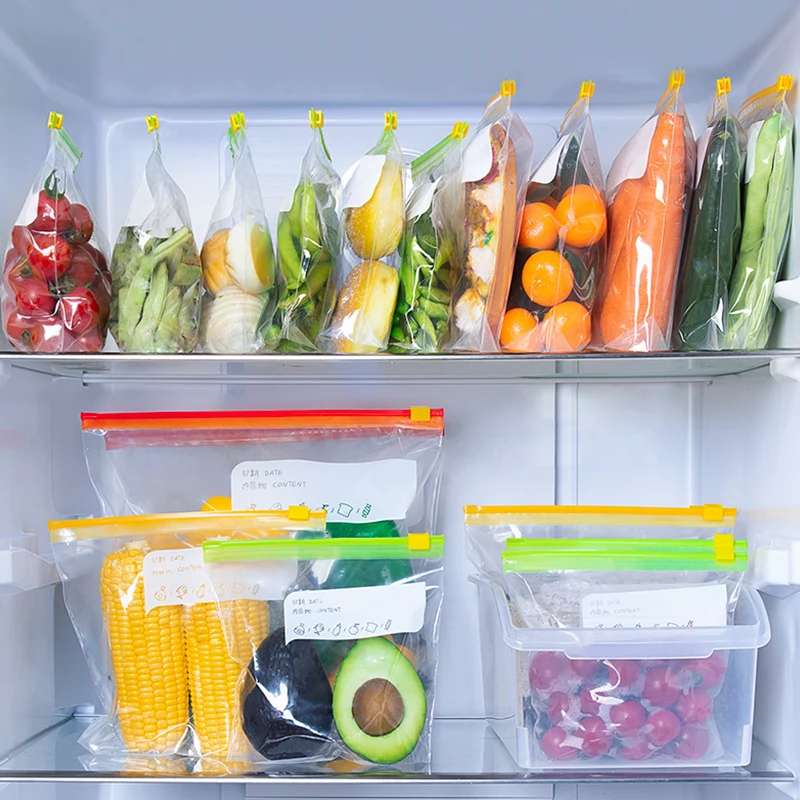 YURUI Factory Slider Transparent Biodegradable Zipper Sealed Frozen Storage Clear Zip lock Plastic Custom Food Packaging Bag