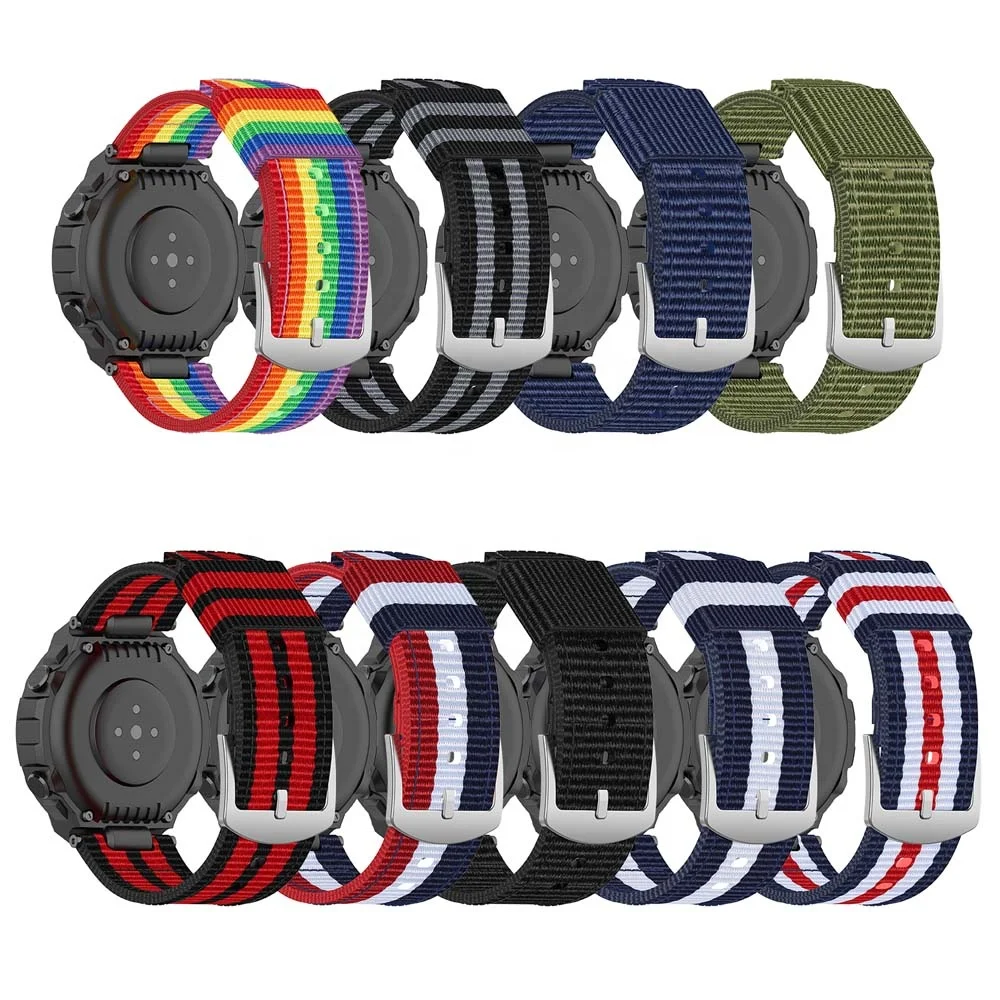 Новое поступление, Радужный холщовый ремешок унисекс для часов Huami Amazfit T-Rex, новая мода