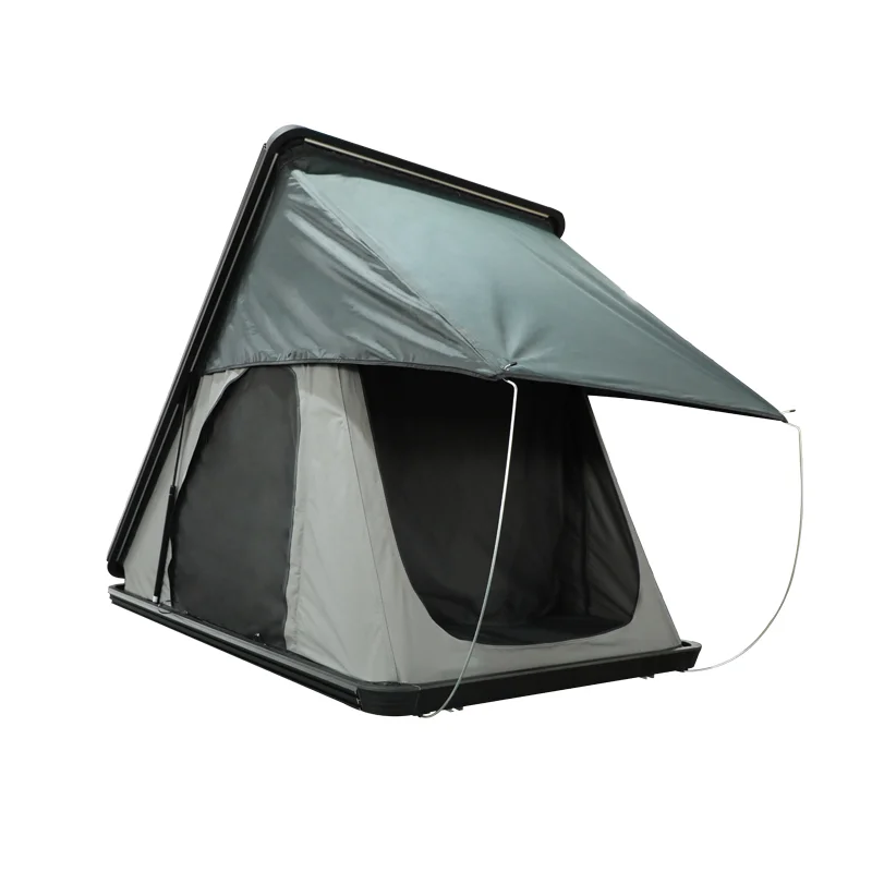 3-4 Person Aluminium Roof Top Triangle Camping SUV Car Insulated Cover Lightweight With Clamshell Hard Shell Rooftop tents