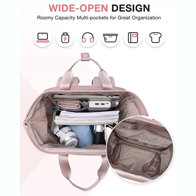 Multifunction Custom Logo Large Travel Waterproof 15.6 Inch Laptop Bag Insulated Cooler Lunch Backpack For Women