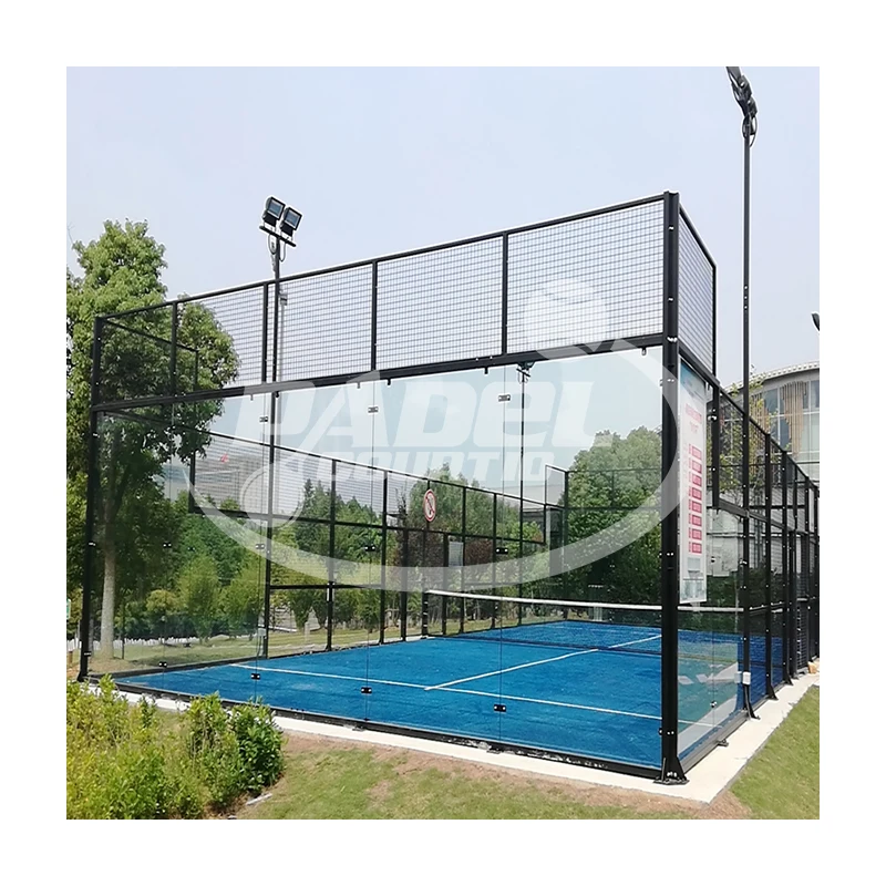Спортивный клуб Профессиональный панорамный Padel Court с высококачественным искусственным покрытием из искусственной травы
