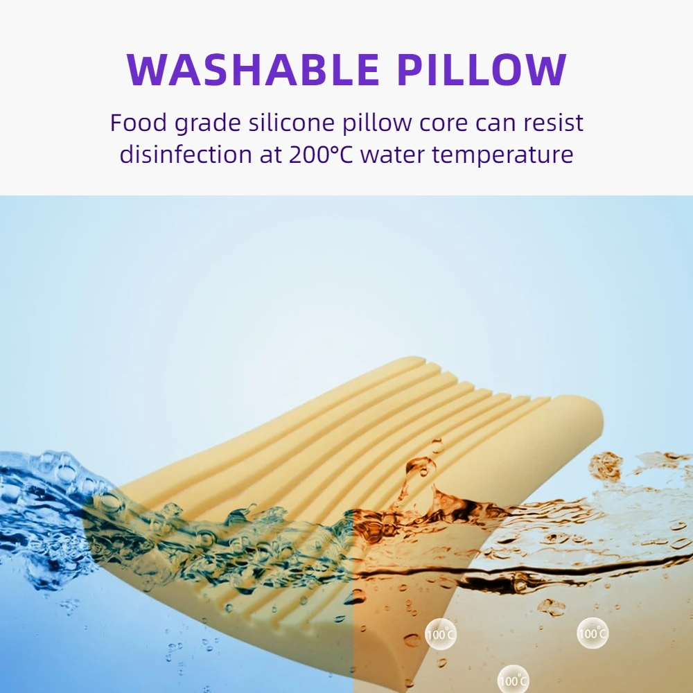 Silicone 6-12 Age Kids Pillows School Bed Everpretty For Natural And Healthy Organic Cotton Pillowcase Toddler Pillows (White)