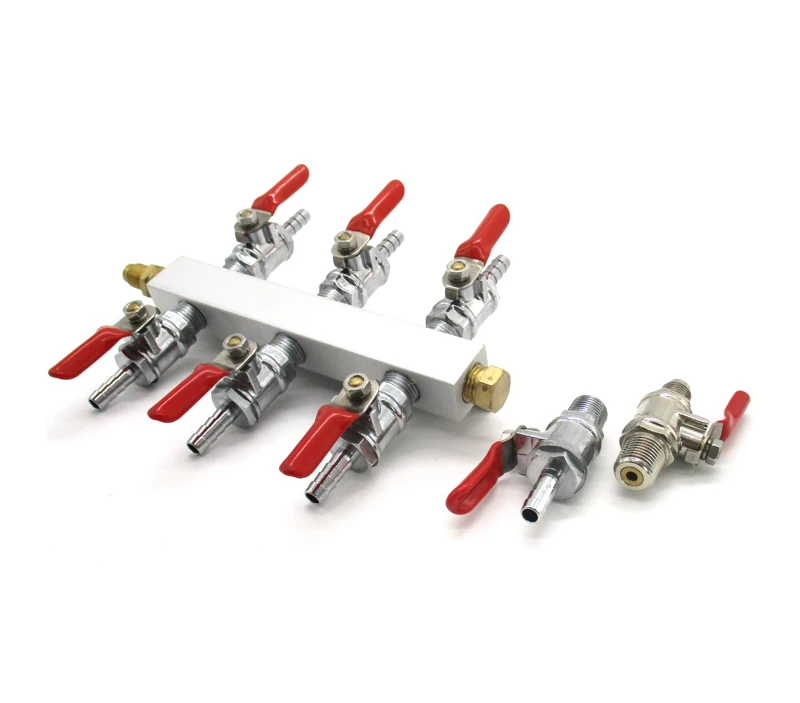 6-way газовый коллектор со встроенным модулем обратные клапаны