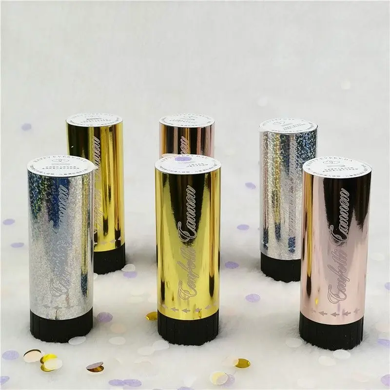 2024 Wedding Birthday Holiday Party Decorations Spring Spray Flower Tube Sequin Handheld Small Salute