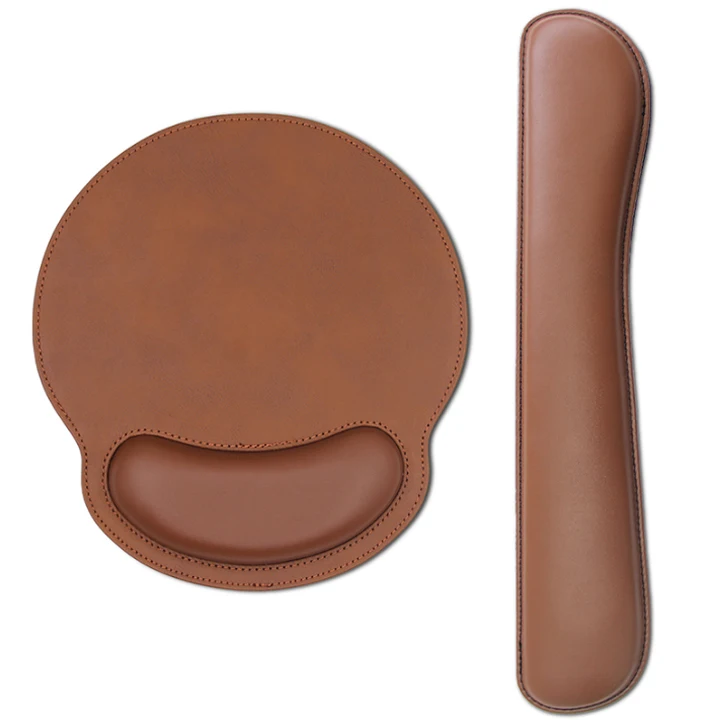 Ergonomic Memory Foam Mouse Pad with Wrist Rest Pain Relief Gaming Computer Mousepad Office & Home Laptop Keyboard Pads Leather